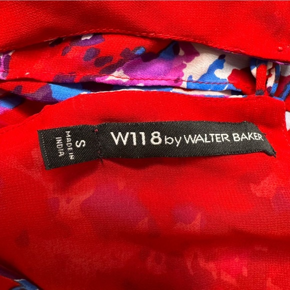 W118 by Walter Baker Red & Blue Scoop Neck Mini Dress Size Small - Picture 8 of 10